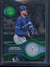 George Springer 2025 Topps Tribute Stamp of Approval Game Used Relic /99 Blue Ja