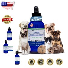 Holistic Pet Eye Care Drops: Natural Silver DMSO for Dog Cat Infections Relief