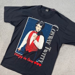 T-shirt Unisexe Noir 100% Coton - Conway Twitty - Taille S-235XL - Neuf Avec étiquettes