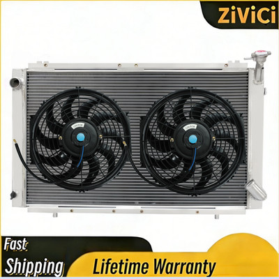Alu Radiator +FAN FOR Nissan GQ PATROL Y60 4.2L Petrol TB42S TB42E 1987-1997 MT