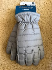 ISOTONER SMARTDRI MENS GLOVES LARGE SMART TOUCH SLEEK WARMTH GREY