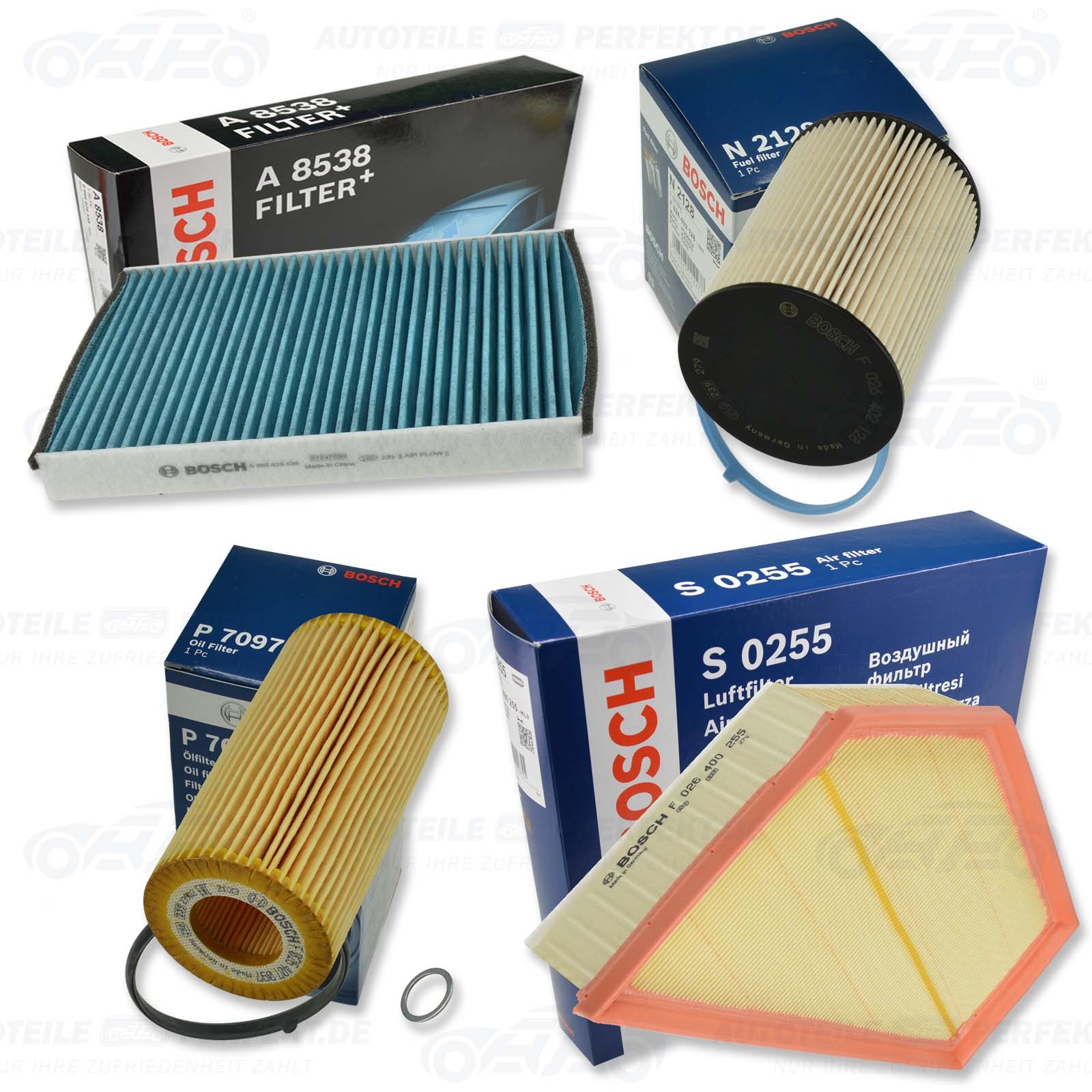 Bosch Inspektionskit Filter Satz M (Ab) Volvo V40 Diesel Bis Baujahr 2015-image