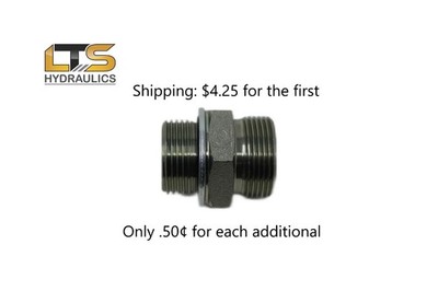 3/8'' Male Flat Face x 3/8'' Male BSPP British Parallel Pipe Adapter 6002-06-06
