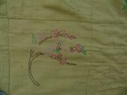 1920s Quilt-Tan w/Embroidered Flowers-78x103-Maker's History/IL Quilt Project — photo 3