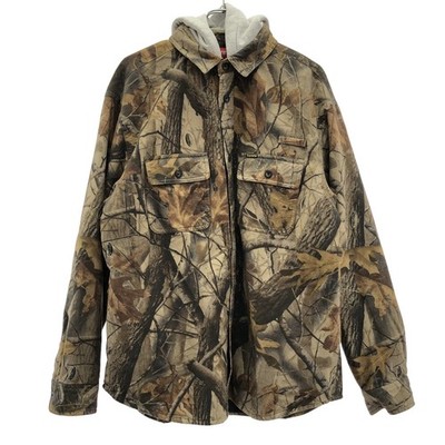 Supreme 25ss Quilted Lined Hooded Flannel Shirt Jacket Mix X Gray L Used MESC-0