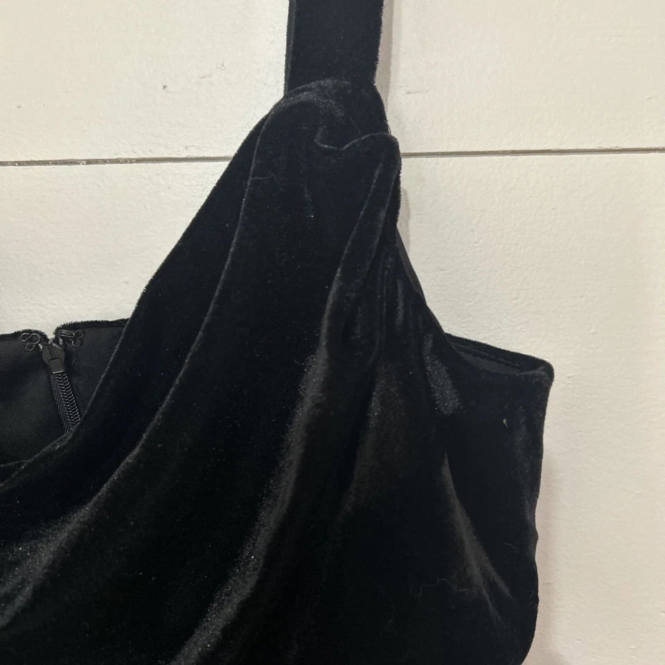 BCBG PARIS женщин Panne бархата комбинезон черный размер M - Изображение 3 из 4