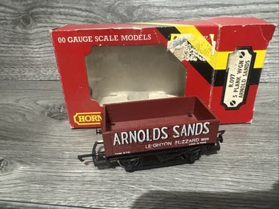 Hornby Spurweite OO R097 Arnold Sands - schwarzer offener 5-Plankenwagen gebraucht verpackt