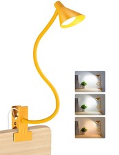 Desk Lamp Clip on Lamp for Bed Headboard LED Reading Light for Bed, 3 Colors ...