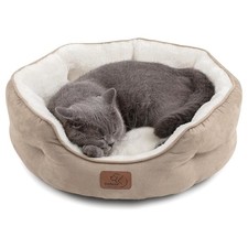 Bedsure Dog Beds for Small Dogs - Round Cat Beds for Indoor Cats, Washable Pet B