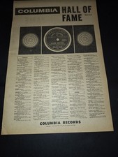 Columbia Records Hall Of Fame Rare Original 1954 Promo Poster Ad Framed!