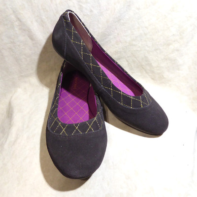   Lands' End Comfort Ballet Flats sz 9 M Cocoa Brown Suede Leather; Details