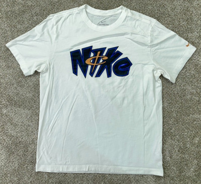 Nike Shirt Men's Large White Lil Penny Basketball Graphic Swoosh Short Sleeve