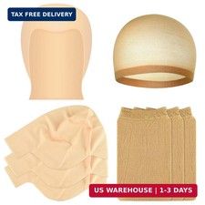 Bald Cap Halloween, 2Pcs Nylon Wig Caps 2Pcs Latex Makeup Bald Cap for Adults Wo