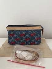 Louis Vuitton Murakami Cherry Denim Pochette Accessoires LV x TM 🍒🍒 M13994