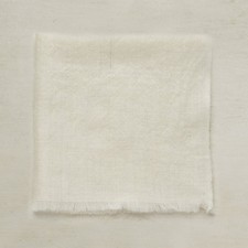 Anderson and Sheppard Hand Woven Cashmere Pocket Square In Cream