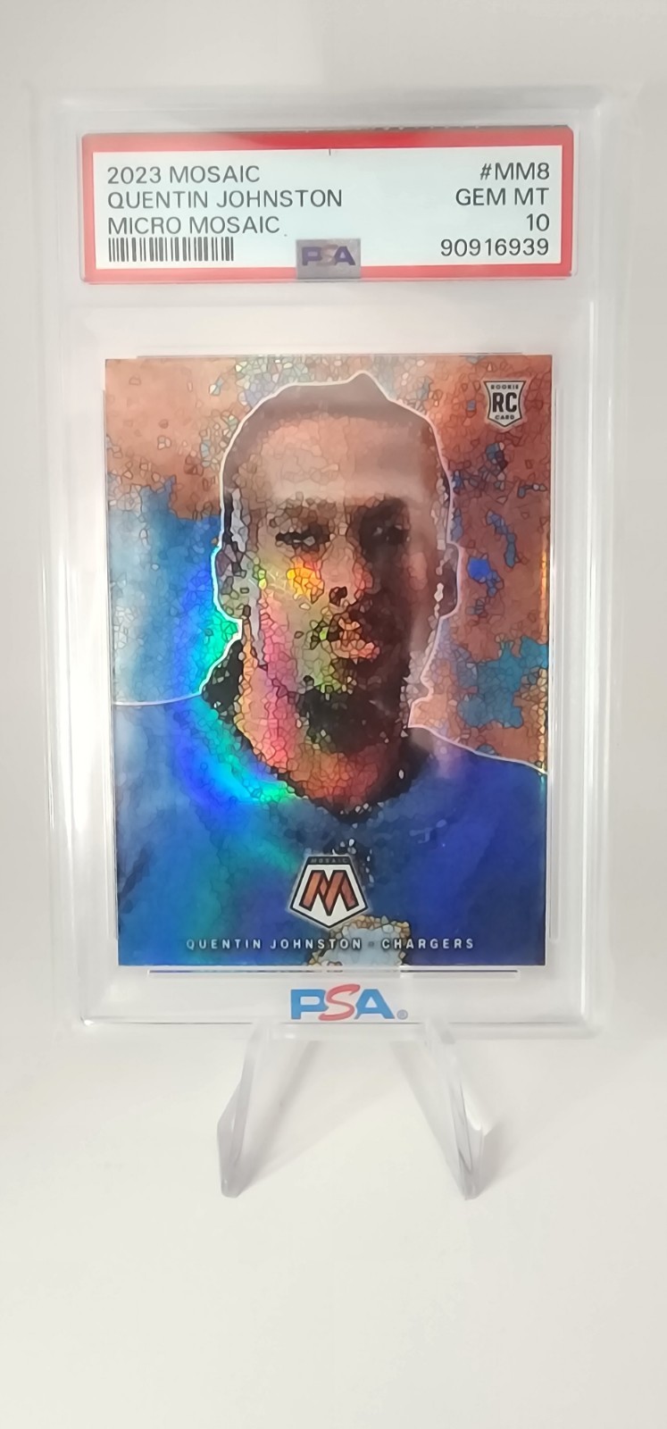 2023 Panini Mosaic Micro Mosaic Quentin Johnston Rookie SSP Case Hit - PSA 10!!