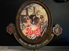 Vintage Stroh’s Beer Oval Lighted Wall Sign – WORKING – Ice Cold Bar