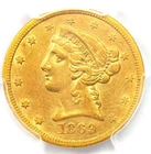 1869-S Liberty Gold Half Eagle $5 Coin. Certified PCGS XF45 (EF45) - $3000 Value