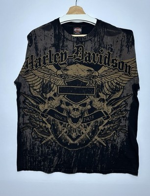 Harley-Davidson Ramstein Air Base Germany Black Skull Graphic XL T-Shirt