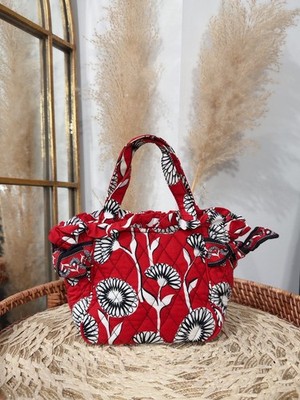 Vera Bradley Deco Daisy Little Princess Mini Tote Bucket Style Pouch Bag