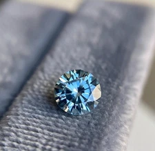 3 Ct Natural Royal Blue Diamond Round Cut VVS1 D Grade Certified Free Gift
