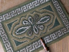 Face Screen Vintage Victorian Beaded Ornate Handmade Artisan