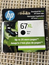 HP 67XL Black Ink Cartridge for Deskjet 1200 2700 2800 New Sealed