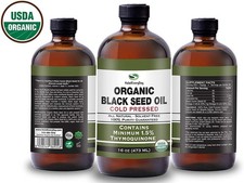 Black Seed Oil 100 Pure Organic Unrefined Cold Pressed Nigella Cumin 16 oz x 3