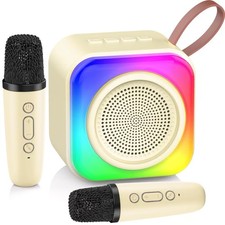 Karaoke Machine Birthday Gift for Girls Age 3-15 – Beige or Blue