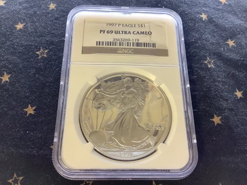 1997-P American Silver Eagle NGC PF 69 ULTRA CAMEO!