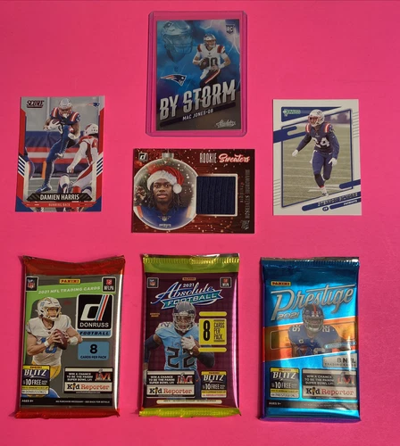 🎄Mac Jones  New England Patriots Lot (3) Sealed Packs Auto? Rookies Kaboom?🎆