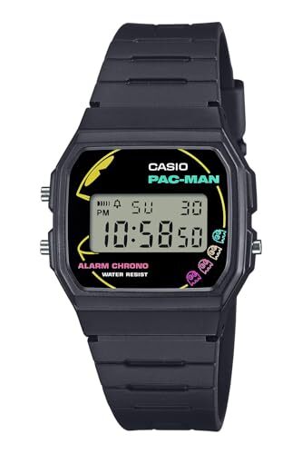 Casio watch PAC-MAN Collaboration Model F-91WPC-1AJR Men's Black