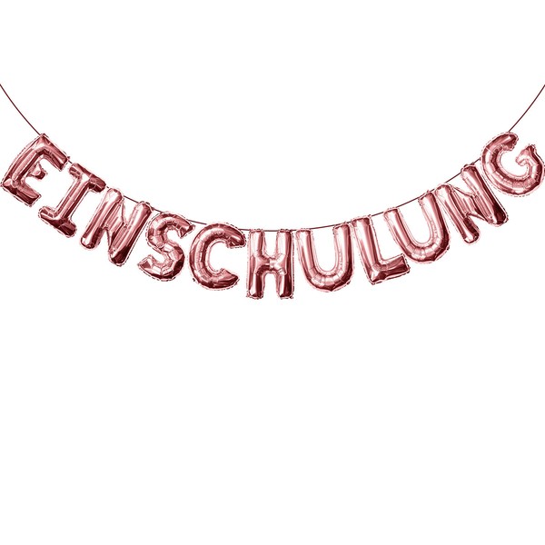 Einschulung Folien Luftballon Girlande FüR SchuleinfüHrung Schulanfang RoséGold-image
