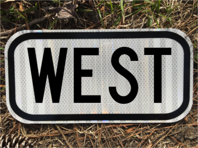 WEST road sign 12