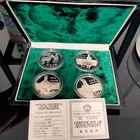 Rare 1984 Terracotta Warriors 3 oz Fine Silver Round Box Set PRC 5 Yuan coins