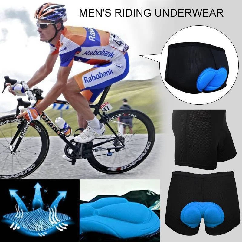 Pantalones Cortos de Bicicleta Ciclismo Hombres Mujeres Bicicleta Ropa Interior Pantalones Suave Esponja Gel Acolchado 3D Foto 4 de 4