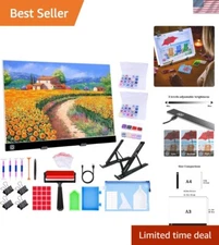 Diamond Painting Light Pad Kit with Storage Case and Tools - Adjustable LED B...