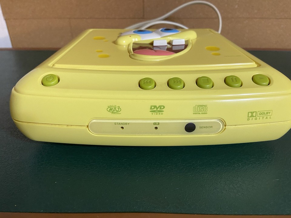 Spongebob Squarepants DVD CD MP3 Player Emerson 2005 Viacom NO DISC ...