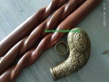 Ornate Victorian Handle Spiral Wooden Walking Stick Cane 37" For Grandma/X-mas.