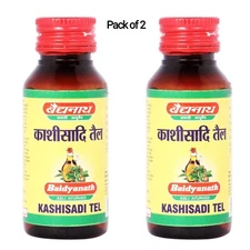 Baidyanath Kashisadi Tel 50ml (Pack of 2) Ayurvedic Tail, Oil for Skin Problems