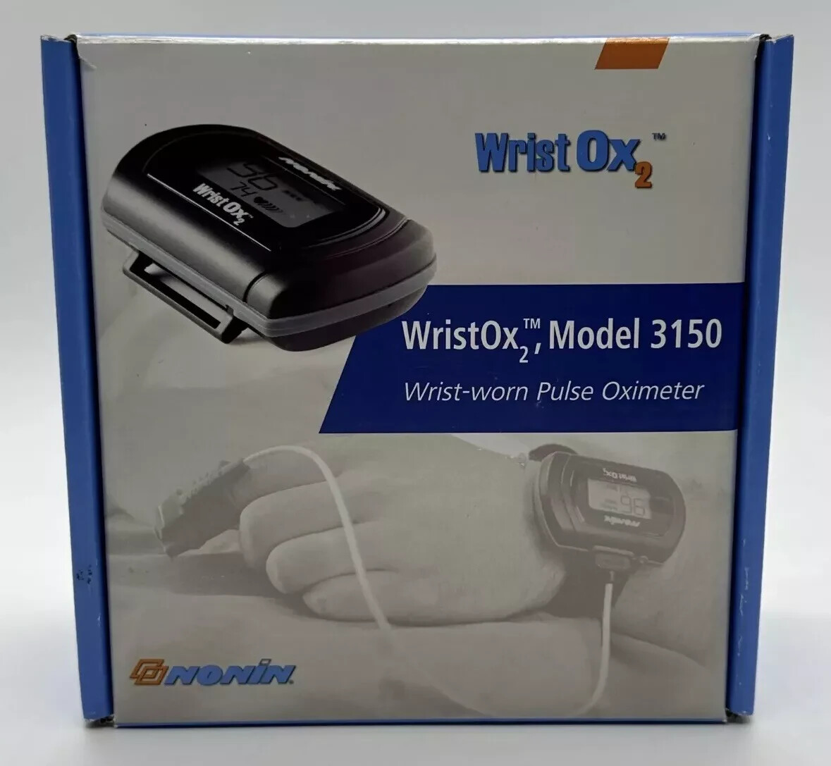 Oxímetro de pulso Bluetooth OX muñeca NONIN modelo 3150. Caja abierta nueva.