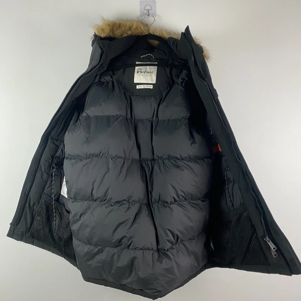 Chaqueta Parka de Invierno Penfield Ultimate Para Hombre M Negra Capucha de Piel Sintética 60/40 Foto 4 de 4