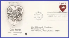 USA5 #2814 ADDR PCS ARTCRAFT FDC   Dove and Roses Love