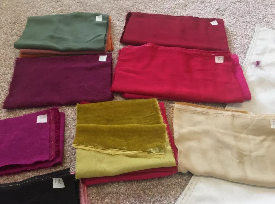 Pack of 5 New Silk Velvet Remnants/Scraps/Ribbons in 8x22", Custom Sizes/Colors - Image 4 of 4