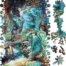 Wooden Jigsaw Puzzle for Adults by FoxSmartBox - 230 Pieces - Forest Nymphs