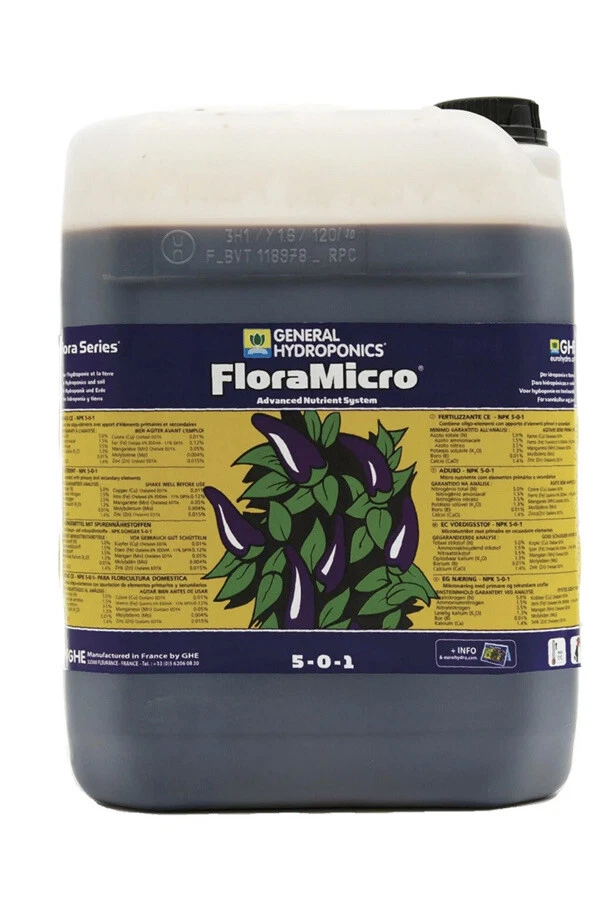 GHE Flora Grow Micro Bloom 10L Litre Hydroponics Feed - Image 2 of 4