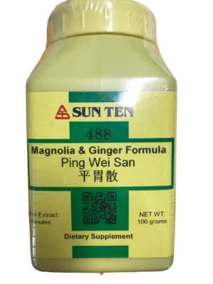 Sun Ten - Magnolia & Ginger Formula Granules / Ping Wei San / 平胃散