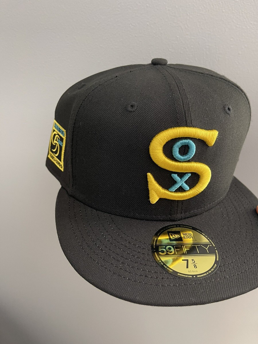 Casquette New Era 59FIFTY Chicago White Sox - Taille 7 5/8 - Jaune - Patch Inaugural - Neuf