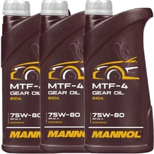 MANNOL MTF-4 Gear Oil 75w-80 Gl-4 8104 Synthetic Front Wheel Drive Vehicle 1L x3