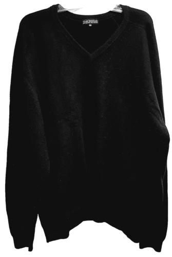 Clan Douglas Men's Black 100% Pure Cashmere Sweater V Neck SIze XXL Scotland - Bild 1 von 7